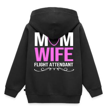 Hôtesse de l’air Hôtesse de l’air - Sweat Premium à capuche enfant bio - noir - Dos - AI Model Kid Male (0cm)