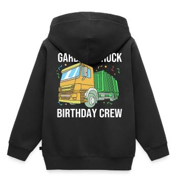 Mülleimer Müllwagen Müllauto Müllmann - Kinder Premium Organic Hoodie - Schwarz - Hinten - AI Model Kid Male (0cm)