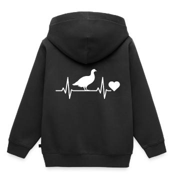 Auerhahn - Kinder Premium Organic Hoodie - Schwarz - Hinten - AI Model Kid Male (0cm)
