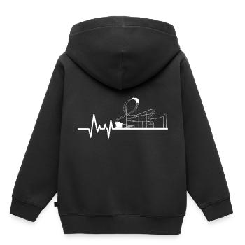 roller coaster - Kids Premium Organic Hoodie - black - Back - AI Model Kid Male (0cm)