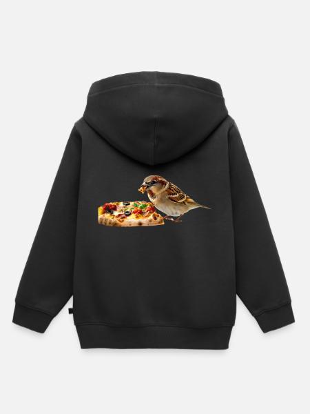 Finch Bird - Kinder Premium Organic Hoodie - Schwarz