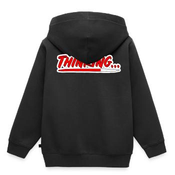 Thinking PopArt Ladebalken Schriftzug - Kinder Premium Organic Hoodie - Schwarz - Hinten - AI Model Kid Male (0cm)