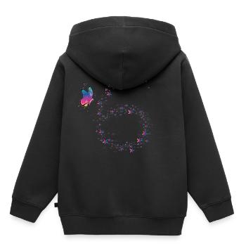 Butterfly - j’ai enfin 6 ans - Sweat Premium à capuche enfant bio - noir - Dos - AI Model Kid Male (0cm)