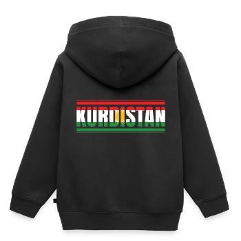 Kurdistan - Kinder Premium Organic Hoodie - Schwarz - Hinten - AI Model Kid Male (0cm)