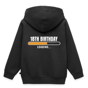 18. Geburtstag - Kinder Premium Organic Hoodie - Schwarz - Hinten - AI Model Kid Male (0cm)