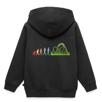 roller coaster - Kids Premium Organic Hoodie - black - Back - AI Model Kid Male (0cm)