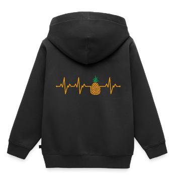 Ananas - Sweat Premium à capuche enfant bio - noir - Dos - AI Model Kid Male (0cm)