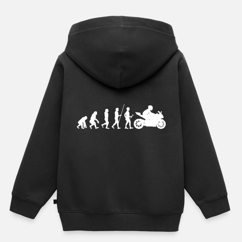 Moto - Sweat Premium à capuche enfant bio - noir