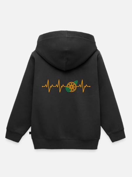 Mandarine - Kinder Premium Organic Hoodie - Schwarz