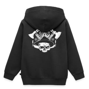 Zimmermann - Kinder Premium Organic Hoodie - Schwarz - Hinten - AI Model Kid Male (0cm)