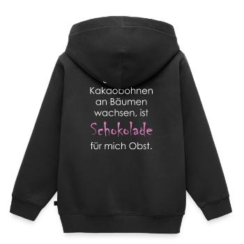 chocolate - Kids Premium Organic Hoodie - black - Back - AI Model Kid Male (0cm)