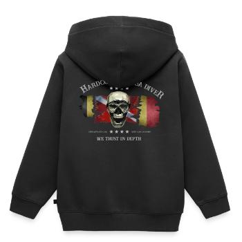 Taucher Belgian Extrem Diver - Kinder Premium Organic Hoodie - Schwarz - Hinten - AI Model Kid Male (0cm)