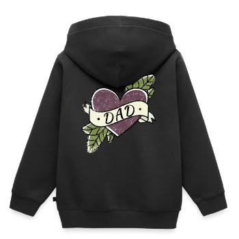 Meilleur papa - Sweat Premium à capuche enfant bio - noir - Dos - AI Model Kid Male (0cm)