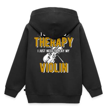Violin violin musician music instrument gift - Kids Premium Organic Hoodie - black - Back - AI Model Kid Male (0cm)