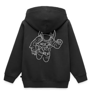 astronaut - Kids Premium Organic Hoodie - black - Back - AI Model Kid Male (0cm)