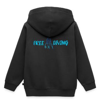 Free Diving Apnoe - Kinder Premium Organic Hoodie - Schwarz - Hinten - AI Model Kid Male (0cm)