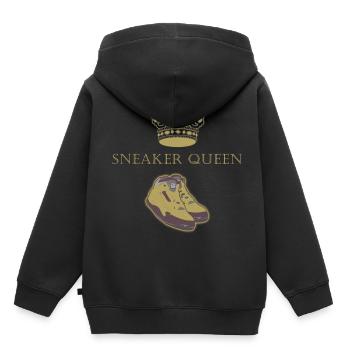Sneaker Queen, Turnschuhe, Geschenk - Kinder Premium Organic Hoodie - Schwarz - Hinten - AI Model Kid Male (0cm)