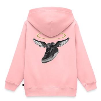 Holy Sneaker, Turnschuh, Geschenk - Kinder Premium Organic Hoodie - Rosa - Hinten - AI Model Kid Female (0cm)