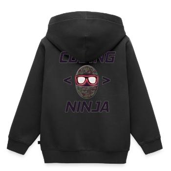 Programmierer, Coding Ninja, Geschenk - Kinder Premium Organic Hoodie - Schwarz - Hinten - AI Model Kid Male (0cm)