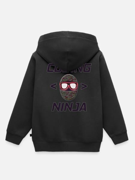 Programmierer, Coding Ninja, Geschenk - Kinder Premium Organic Hoodie - Schwarz