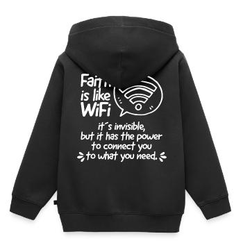 Bibelvers Christliche Sprüche Geschenk Bibel Jesus - Kinder Premium Organic Hoodie - Schwarz - Hinten - AI Model Kid Male (0cm)