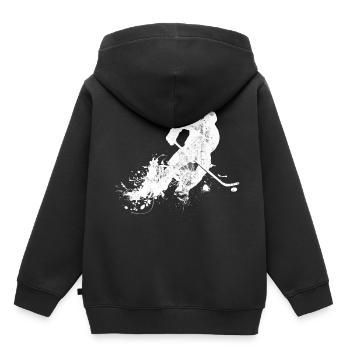 hockey sur glace hockey sur glace - Sweat Premium à capuche enfant bio - noir - Dos - AI Model Kid Male (0cm)
