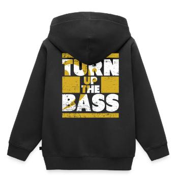 Music bass - Kids Premium Organic Hoodie - black - Back - AI Model Kid Male (0cm)