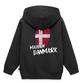 daenemark danmark DNA - Kinder Premium Organic Hoodie - Schwarz - Hinten - AI Model Kid Male (0cm)