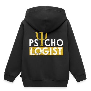 Psychologue - Sweat Premium à capuche enfant bio - noir - Dos - AI Model Kid Male (0cm)