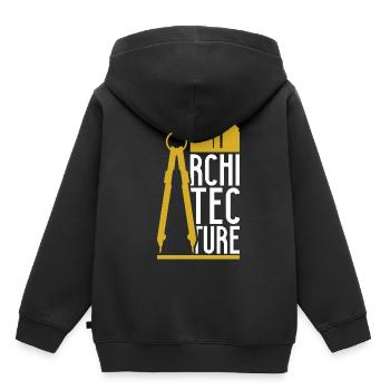 Die Architektur - Kinder Premium Organic Hoodie - Schwarz - Hinten - AI Model Kid Male (0cm)