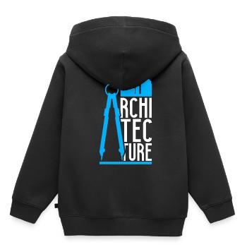 Die Architektur - Kinder Premium Organic Hoodie - Schwarz - Hinten - AI Model Kid Male (0cm)