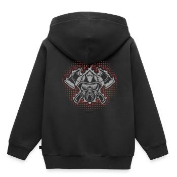 Feuerwehrmann Feuerwehrmann - Kinder Premium Organic Hoodie - Schwarz - Hinten - AI Model Kid Male (0cm)