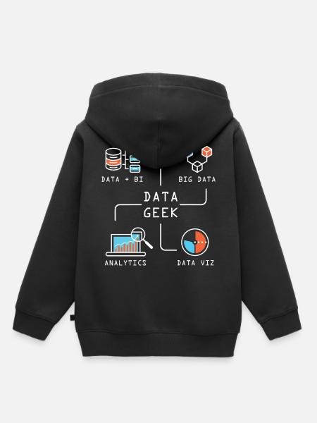 Data Geek Softwareentwickler - Kinder Premium Organic Hoodie - Schwarz
