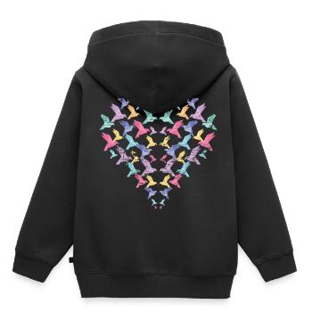 origami - Kids Premium Organic Hoodie - black - Back - AI Model Kid Male (0cm)