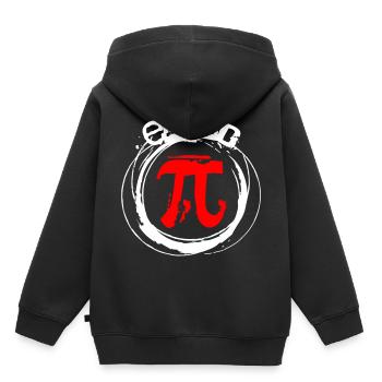 Entropie Pi Kreis Symbol Unordnung - Kinder Premium Organic Hoodie - Schwarz - Hinten - AI Model Kid Male (0cm)