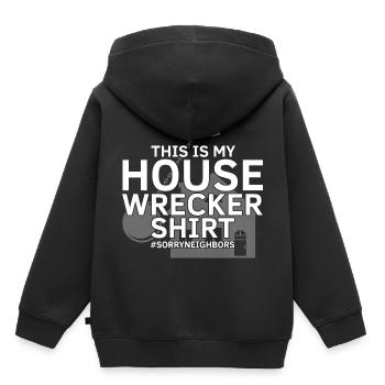 Hausabriss und Renovierungs Design - Kinder Premium Organic Hoodie - Schwarz - Hinten - AI Model Kid Male (0cm)