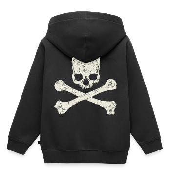 Crâne et os - Sweat Premium à capuche enfant bio - noir - Dos - AI Model Kid Male (0cm)