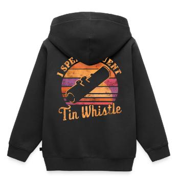 Tin Whistle - Kids Premium Organic Hoodie - black - Back - AI Model Kid Male (0cm)