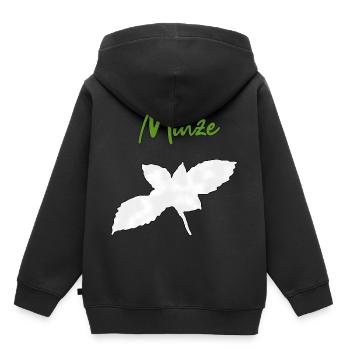 Menthe poivrée - Sweat Premium à capuche enfant bio - noir - Dos - AI Model Kid Male (0cm)