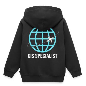 GIS-Analyst Kartografie Geografie Geography - Kinder Premium Organic Hoodie - Schwarz - Hinten - AI Model Kid Male (0cm)