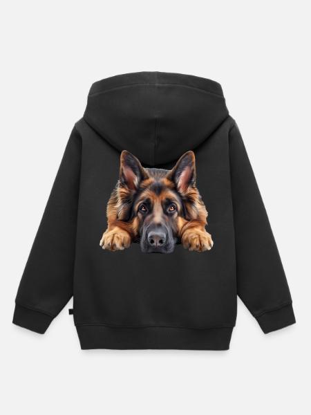 German Sheperd - Kinder Premium Organic Hoodie - Schwarz