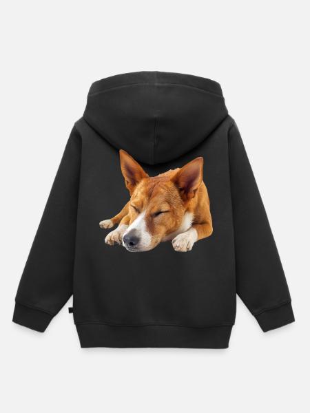 Basenji - Kinder Premium Organic Hoodie - Schwarz