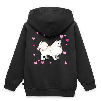 Niedliches Spitz Design für Tierliebhaber& Hunde - Kinder Premium Organic Hoodie - Schwarz - Hinten - AI Model Kid Male (0cm)