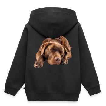 Retriever de la baie de Chesapeake - Sweat Premium à capuche enfant bio - noir - Dos - AI Model Kid Male (0cm)