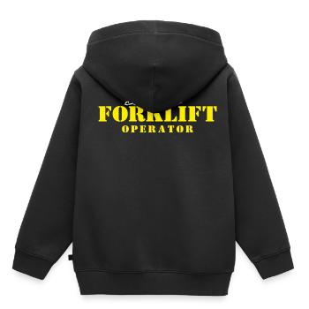 Forklift Operator Certification - Kinder Premium Organic Hoodie - Schwarz - Hinten - AI Model Kid Male (0cm)