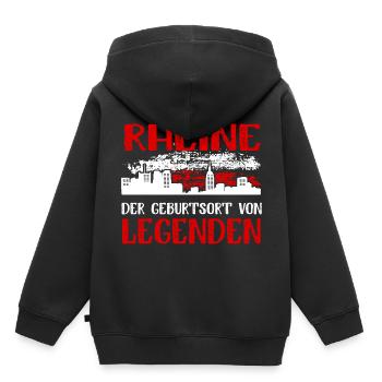 Rheine Der Geburtsort Von Legenden - Kinder Premium Organic Hoodie - Schwarz - Hinten - AI Model Kid Male (0cm)