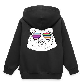 Trans Pansexual Lgbt Lesbisch Bisexual - Kinder Premium Organic Hoodie - Schwarz - Hinten - AI Model Kid Male (0cm)