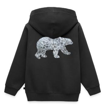 Ours polaire ours polaire polaire ours polaire Arctique Arctique - Sweat Premium à capuche enfant bio - noir - Dos - AI Model Kid Male (0cm)