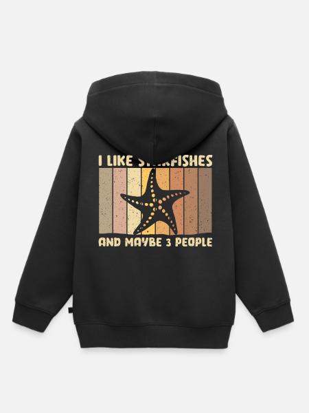 Seestern - Kinder Premium Organic Hoodie - Schwarz