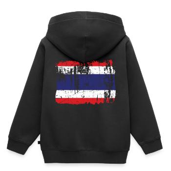 Thailand - Kinder Premium Organic Hoodie - Schwarz - Hinten - AI Model Kid Male (0cm)